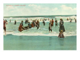 Bathing at Coney Island, New York City
