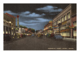 Night, Commercial Street, Astoria, Oregon