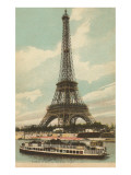Eiffel Tower and Boat on the Seine