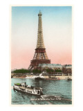 Eiffel Tower and Seine, Paris
