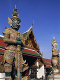 Thailand, Bangkok, Wat Phra Kaew, Grand Palace, Statues in Wat Phra Kaew