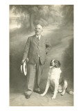 Man with Faithful St. Bernard