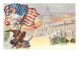 Columbia with Flag on Capitol Hill