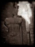 Statue of Unknown Person in the Great Hypostyle Hall, Karnak Temple, Egypt