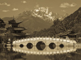 China, Yunnan Province, Lijiang, Black Dragon Pool Park and Jade Dragon Snow Mountain