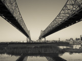 USA, Louisiana, New Orleans, Greater New Orleans Bridge and Mississippi River