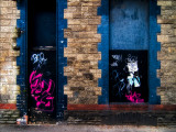Derelict Door and Window with Graffiti
