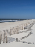USA, New York, Long Island, the Hamptons, Westhampton Beach, Beach Erosion Fence