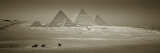 Panormic Image of the Pyramids at Giza, Cairo, Egypt