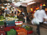 Vegetable Stall on Graham Street, Central, Hong Kong, China