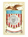 Memorial Day Greetings, Eagle with Banner