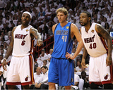 Buy Dallas Mavericks v Miami Heat - Game One, Miami, FL - MAY 31: LeBron James, Dirk Nowitzki and Udoni at AllPosters.com