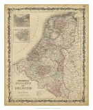 Johnson's Map of Holland & Belgium