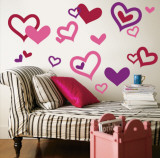 Buy Hearts - Light Pink, Purple, Red at AllPosters.com