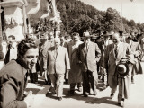 Kruschev and Bulganin in Yugoslavia, 1955