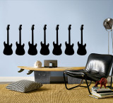 Buy Black Guitar Silhouette - Set of 7 at AllPosters.com