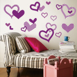 Purple Pattern Hearts