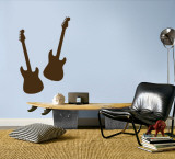 Brown Guitar Silhouette