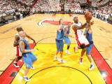 Dallas Mavericks v Miami Heat - Game One, Miami, FL - MAY 31: LeBron James and Dirk Nowitzki