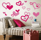 Bright Pink Pattern Hearts