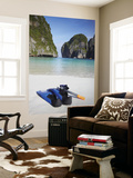 Snorkelling Equipment on Beach, Ao Maya, Ko Phi Phi Leh, Thailand