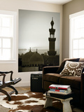 Egypt, Cairo, Islamic Quarter, Silhouette of Minarets and Mosques