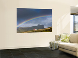 Rainbow over Church, Vik, Iceland