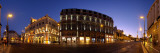 Buildings Lit Up at a Town Square, Rossio Square, Lisbon, Portugal