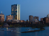 Buildings at the Waterfront, John Hancock Tower, Back Bay, Charles River, Boston, Massachusetts