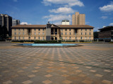 Statue of Jomo Kenyatta with a Courthouse in the Background, Nairobi Law Courts, Nairobi, Kenya