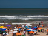 Tourists Enjoying on the Beach, Playa Brava, Punta Del Este, Maldonado, Uruguay