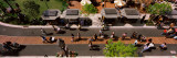 Aerial View of Tourists Walking at a Shopping Complex, Americana at Brand, Glendale, Los Angeles