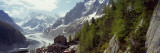 Buy Montenvers Train at Railroad Station Near a Glacier, Mer De Glace, Grandes Jorasses at AllPosters.com