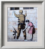 Stop and Search Soldier Framed Art Print