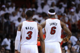 Dallas Mavericks v Miami Heat - Game Six, Miami, FL - June 12: LeBron James and Dwyane Wade