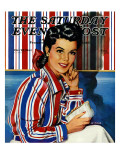 Buy "Wallpaper Blouse," Saturday Evening Post Cover, October 25, 1941 at AllPosters.com