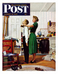 "Readying for First Date," Saturday Evening Post Cover, October 16, 1948
