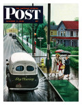 Buy "Muddied by Dry Cleaning Truck," Saturday Evening Post Cover, October 2, 1948 at AllPosters.com