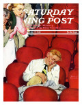 Buy "Man Asleep in Theater," Saturday Evening Post Cover, July 27, 1940 at AllPosters.com
