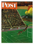 Buy "Onto the Field," Saturday Evening Post Cover, November 1, 1947 at AllPosters.com