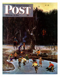 Buy "Night Skating," Saturday Evening Post Cover, December 16, 1944 at AllPosters.com