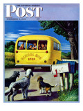 "School Bus," Saturday Evening Post Cover, September 2, 1944
