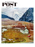 Buy "Recess at Pine Creek," Saturday Evening Post Cover, April 2, 1960 at AllPosters.com