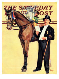 Buy "Big Trophy, Little Girl," Saturday Evening Post Cover, November 9, 1940 at AllPosters.com