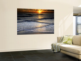 Sunset Reflection on Beach, Cape May, New Jersey, USA