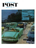 Buy "Drive-In Movies," Saturday Evening Post Cover, August 19, 1961 at AllPosters.com