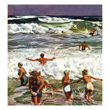 Buy "Surf Swimming," August 14, 1948 at AllPosters.com