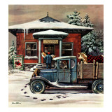 Buy "Rural Post Office at Christmas," December 13, 1947 at AllPosters.com