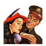 Buy "Hot Dog for a Hot Date," October 10, 1942 at AllPosters.com
