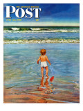 'Baby at the Beach,' Saturday Evening Post Cover, July 23, 1949